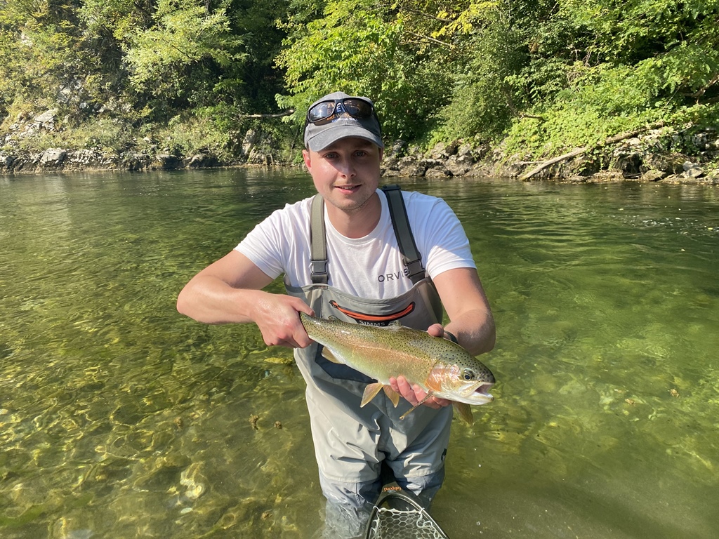 Slovenia Fly Fishing Rainbow Trout Soca Idrijca